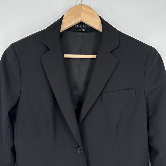 THEORY Rex V Blazer Wool Blend Single Breasted Classic Suiting Workwear Jacket - Picture 3 of 13